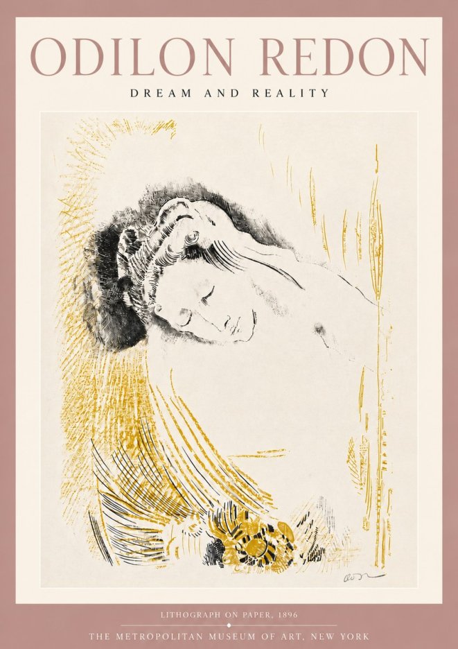Odilon Redon Dream and Reality No4 - Póster