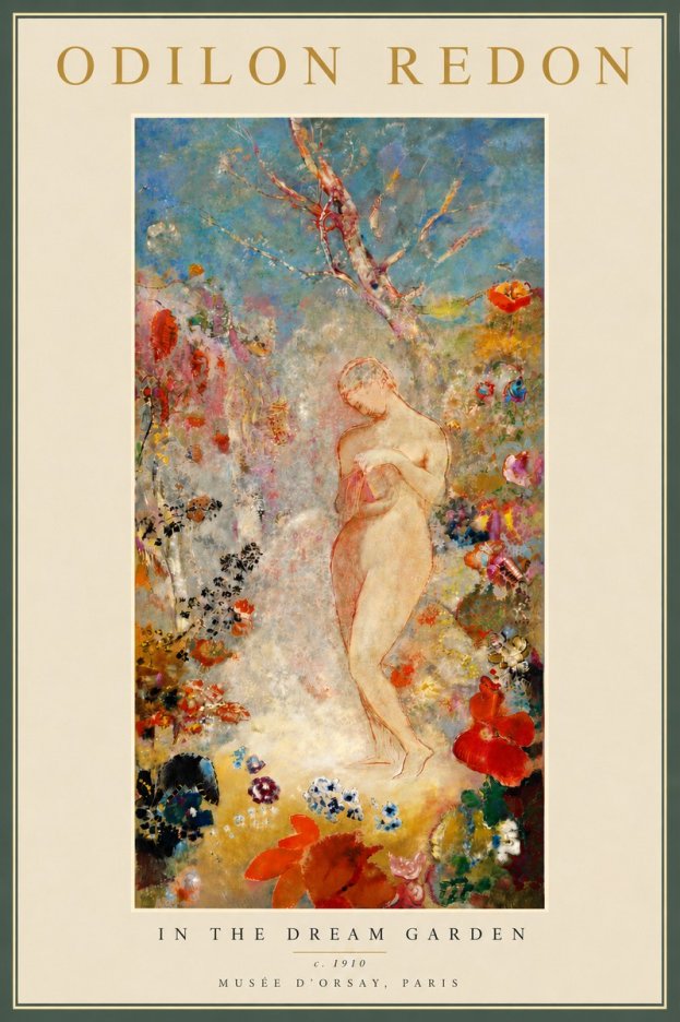 Odilon Redon In the Dream Garden No6 - Póster