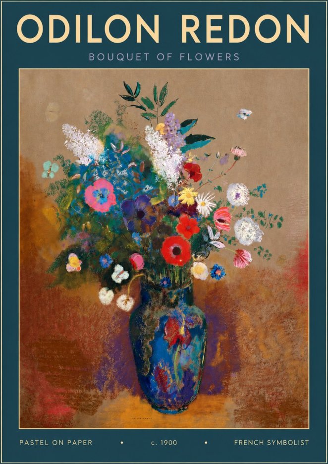 Odilon Redon Bouquet of Flowers No4 - Póster