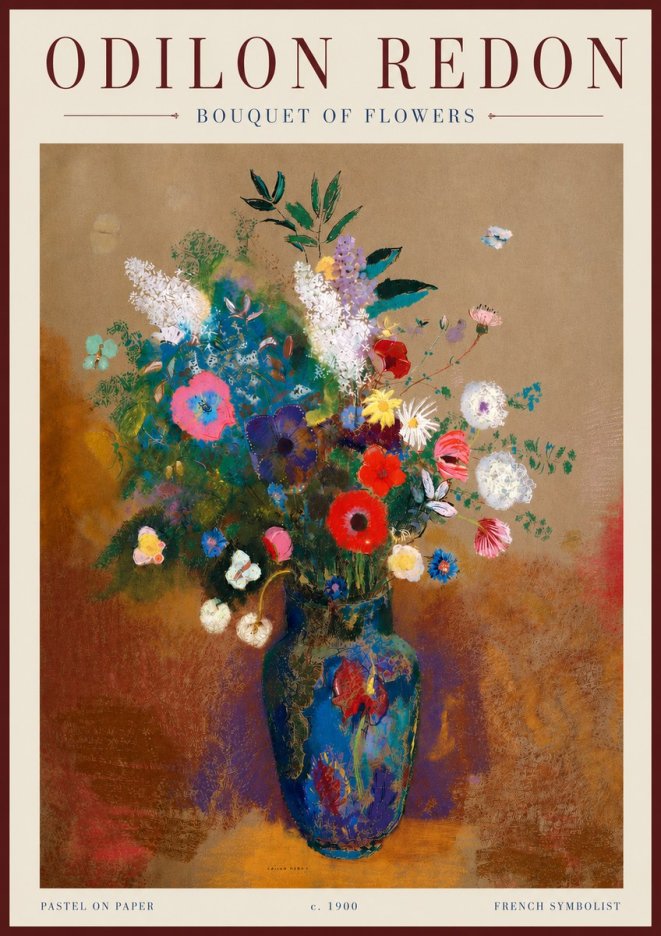 Odilon Redon Bouquet of Flowers No5 - Póster