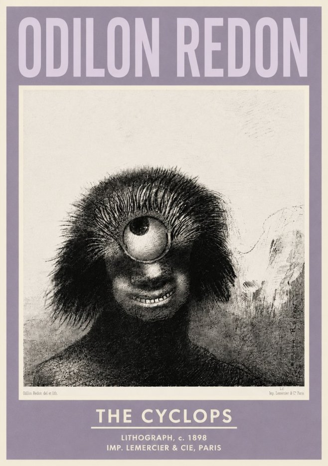 Odilon Redon The Cyclops II No4 - Póster