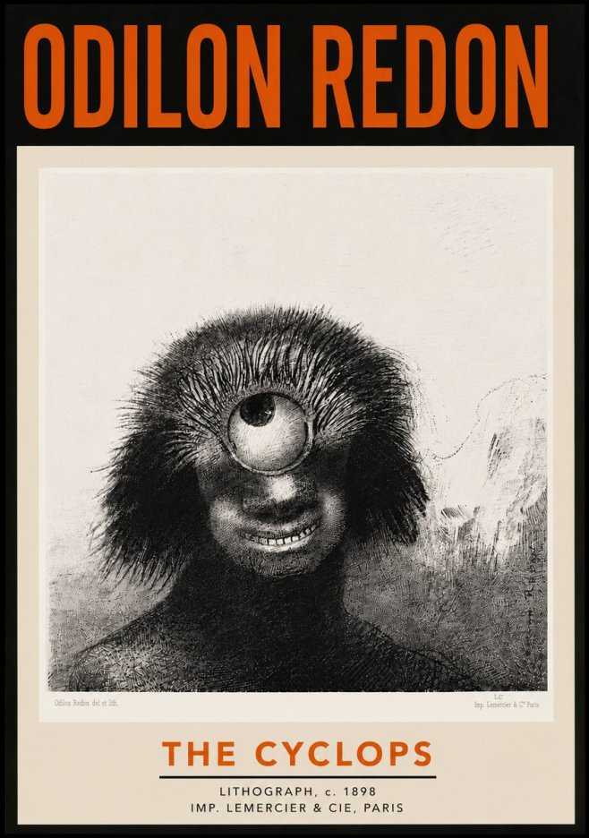 Odilon Redon The Cyclops II No5 - Póster
