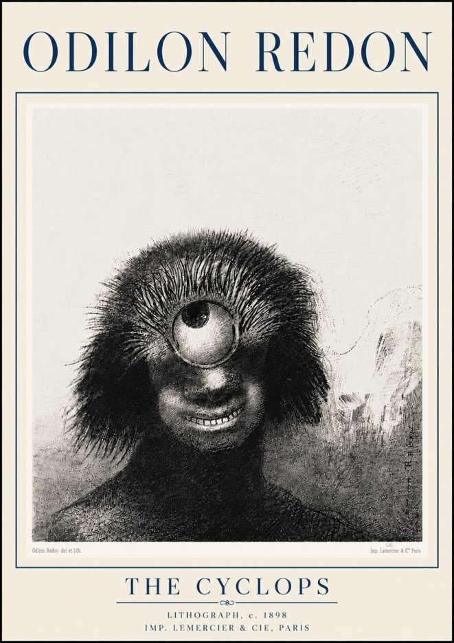 Odilon Redon The Cyclops II No6 - Póster