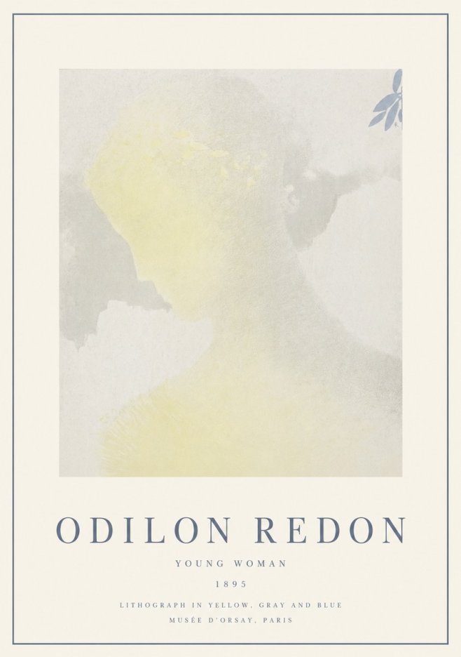 Odilon Redon Young Woman No1 - Póster