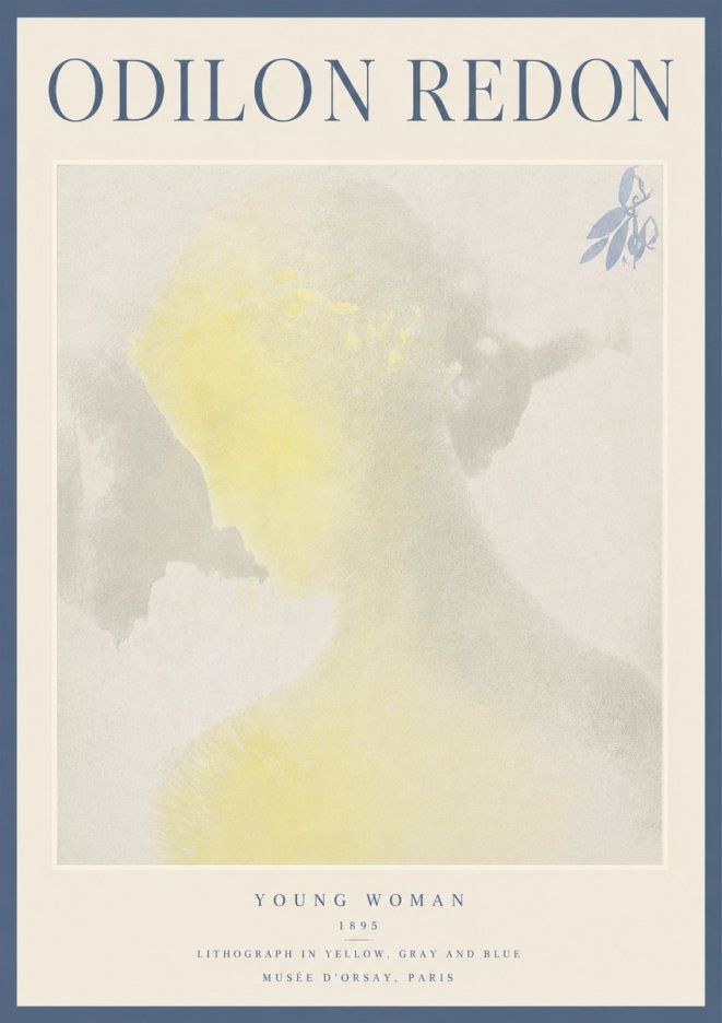 Odilon Redon Young Woman No5 - Póster
