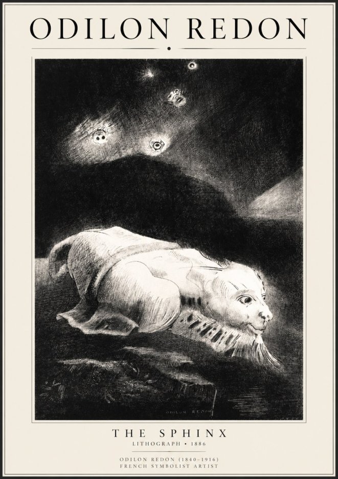 Odilon Redon The Sphinx No1 - Póster