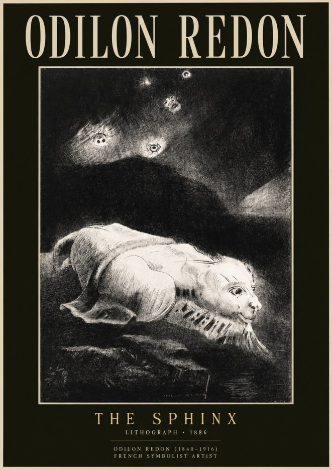 Odilon Redon The Sphinx No2 - Póster