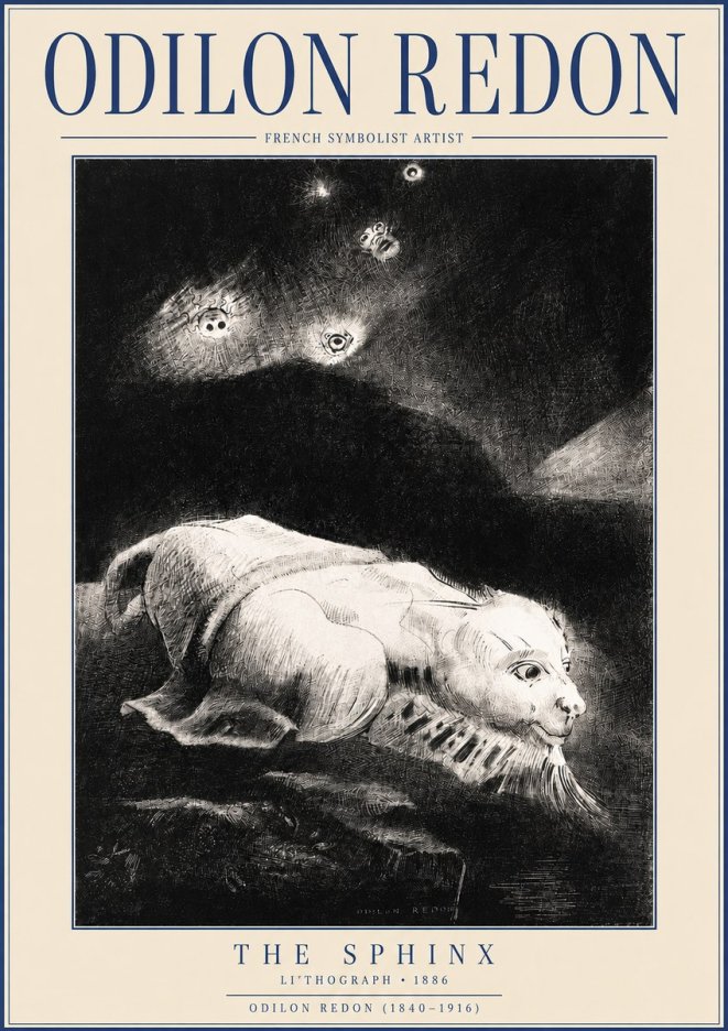 Odilon Redon The Sphinx No3 - Póster