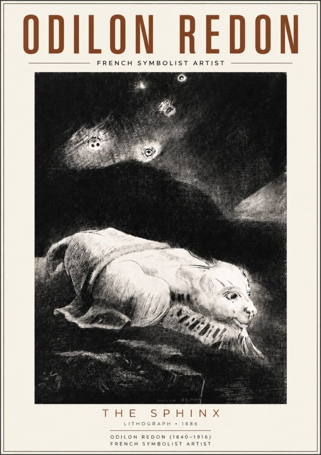 Odilon Redon The Sphinx No5 - Póster