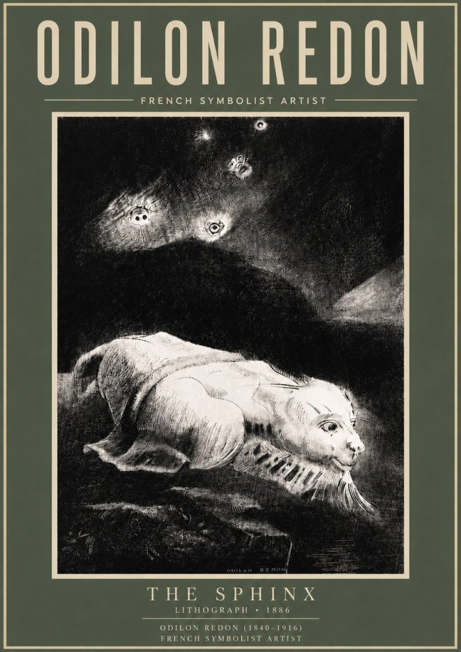 Odilon Redon The Sphinx No6 - Póster