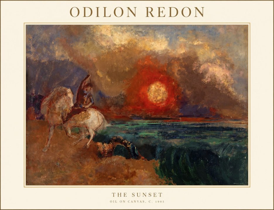 Odilon Redon The Sunset No1 - Póster