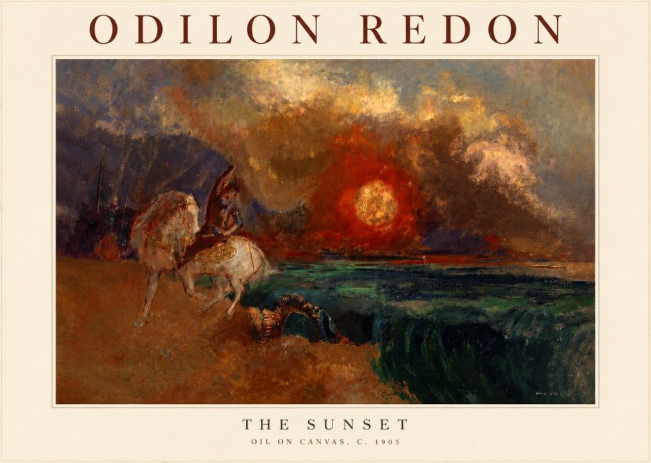 Odilon Redon The Sunset No3 - Póster