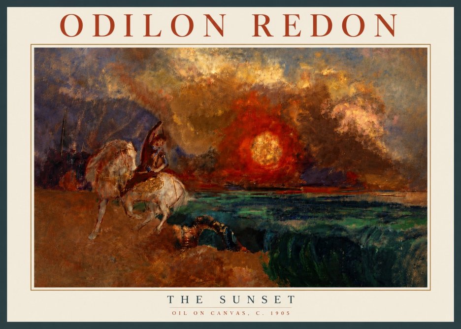 Odilon Redon The Sunset No6 - Póster