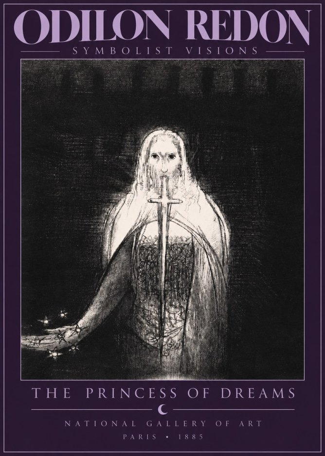 Odilon Redon The Princess of Dreams No2 - Póster
