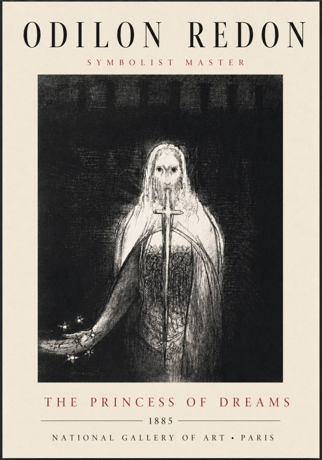 Odilon Redon The Princess of Dreams No3 - Póster