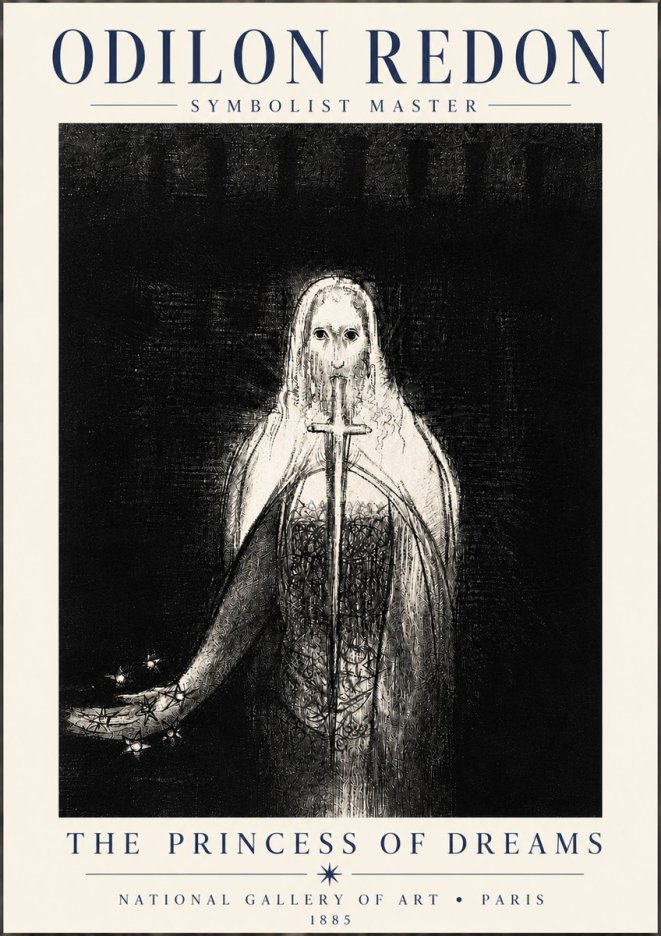 Odilon Redon The Princess of Dreams No6 - Póster