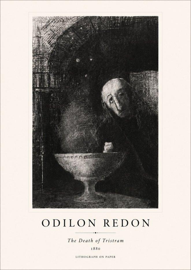 Odilon Redon The Death of Tristram No1 - Póster