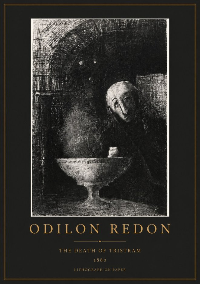 Odilon Redon The Death of Tristram No2 - Póster
