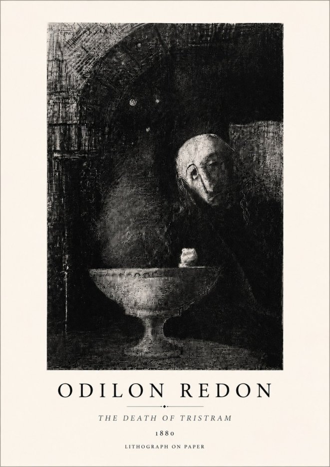 Odilon Redon The Death of Tristram No5 - Póster