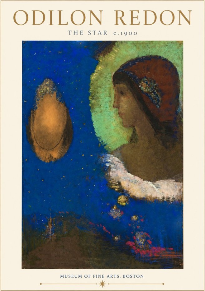 Odilon Redon The Star No4 - Póster