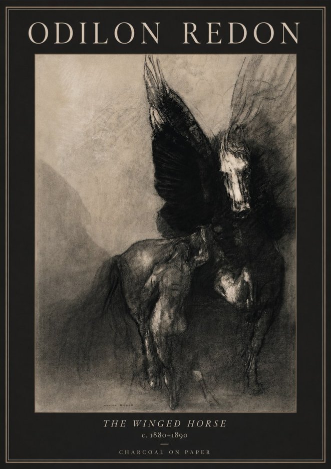 Odilon Redon The Winged Horse No2 - Póster