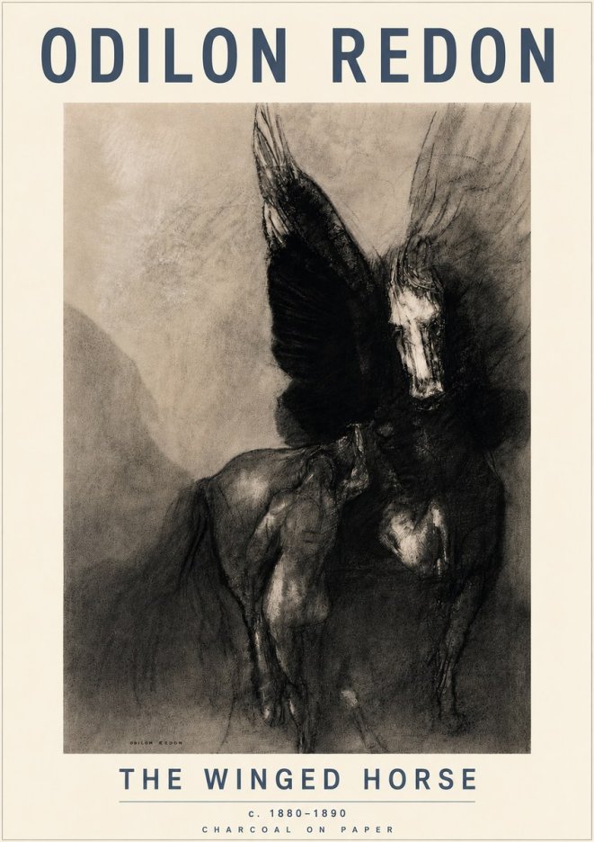 Odilon Redon The Winged Horse No3 - Póster