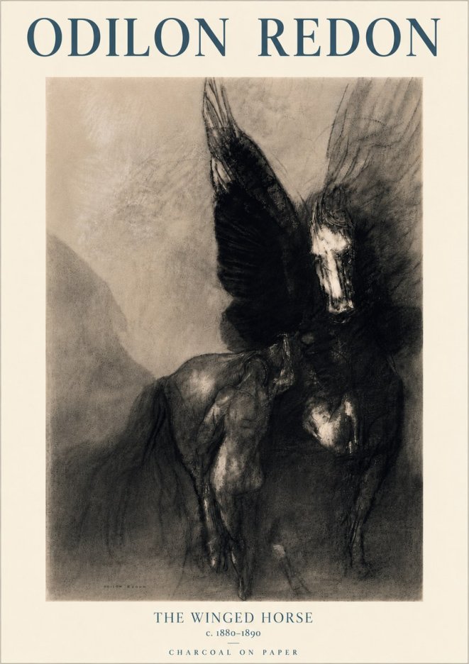 Odilon Redon The Winged Horse No6 - Póster