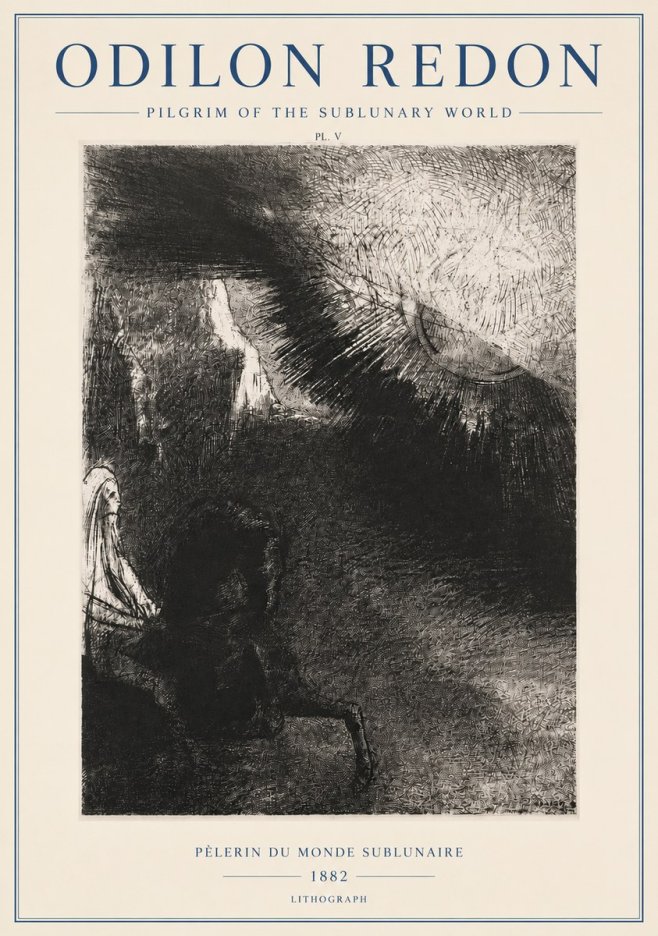 Odilon Redon Pèlerin Du Monde Sublunaire No3 - Póster