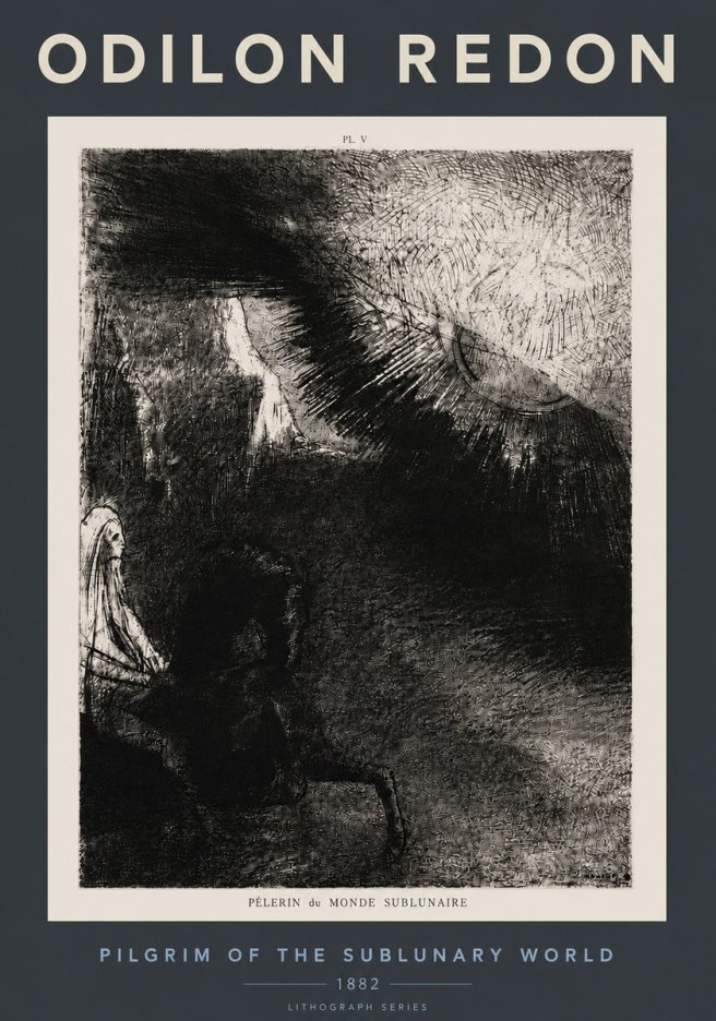 Odilon Redon Pèlerin Du Monde Sublunaire No4 - Póster
