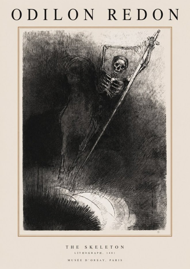 Odilon Redon The Skeleton No1 - Póster