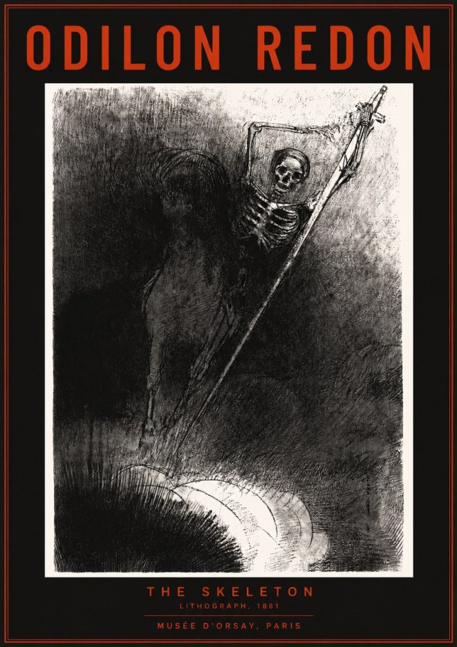 Odilon Redon The Skeleton No2 - Póster