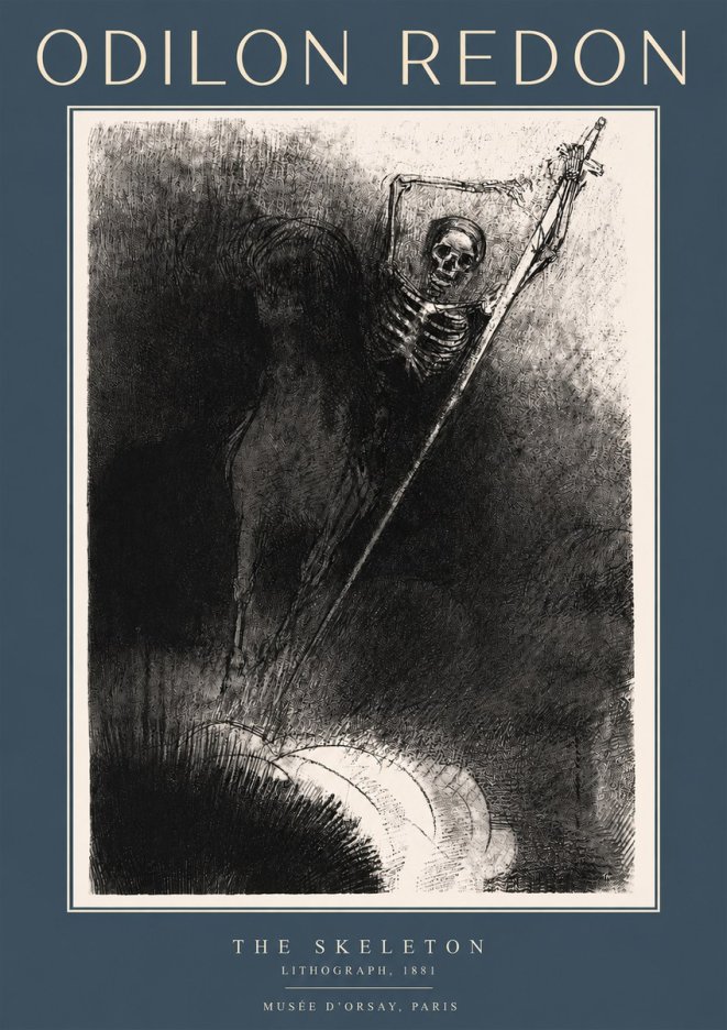 Odilon Redon The Skeleton No4 - Póster