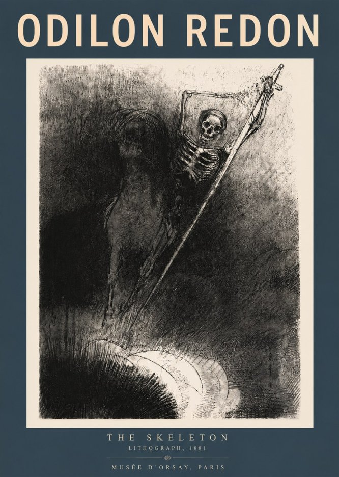 Odilon Redon The Skeleton No6 - Póster