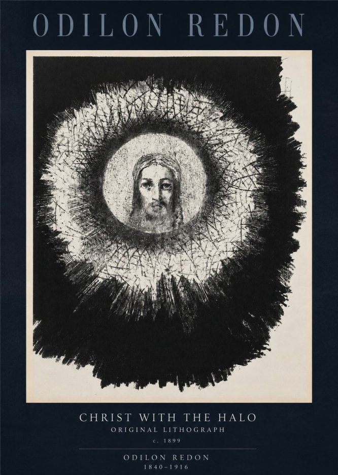 Odilon Redon Christ with the Halo No2 - Póster