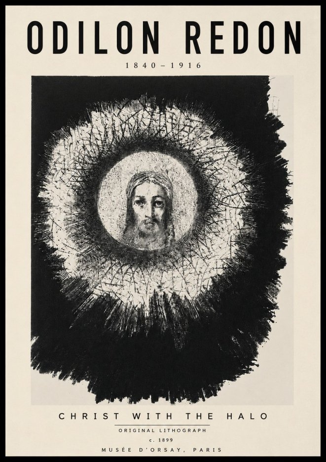 Odilon Redon Christ with the Halo No4 - Póster