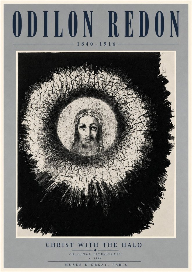 Odilon Redon Christ with the Halo No6 - Póster