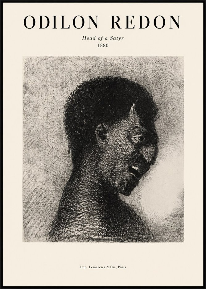 Odilon Redon Head of a Satyr No1 - Póster