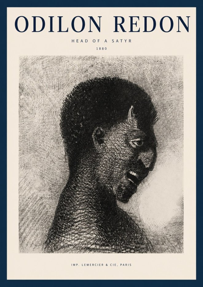 Odilon Redon Head of a Satyr No2 - Póster