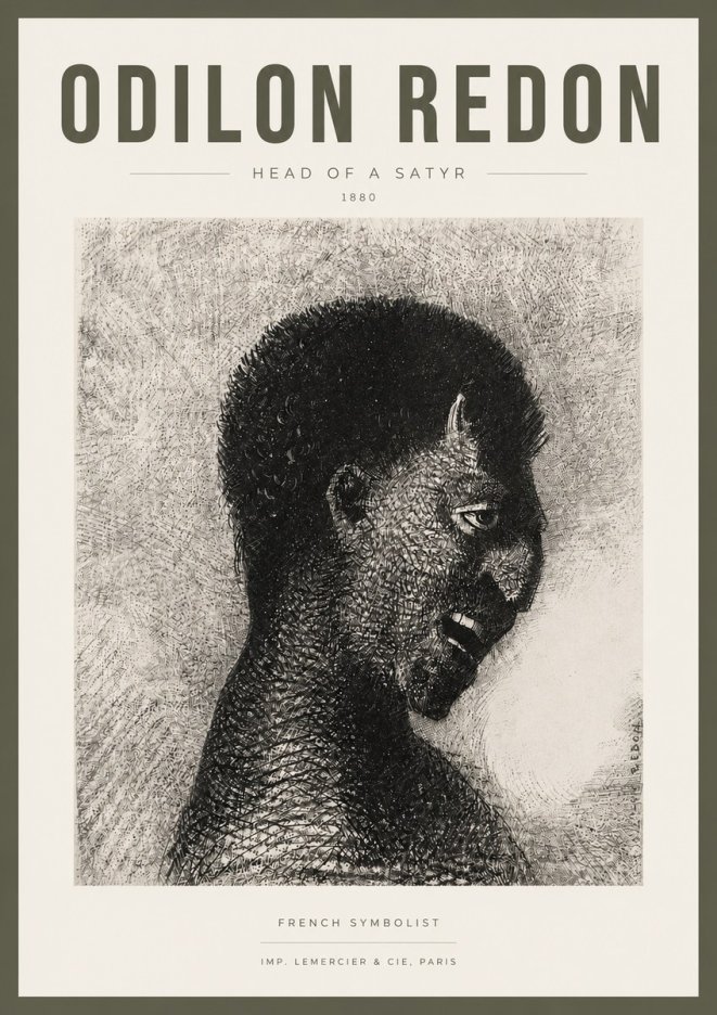 Odilon Redon Head of a Satyr No3 - Póster