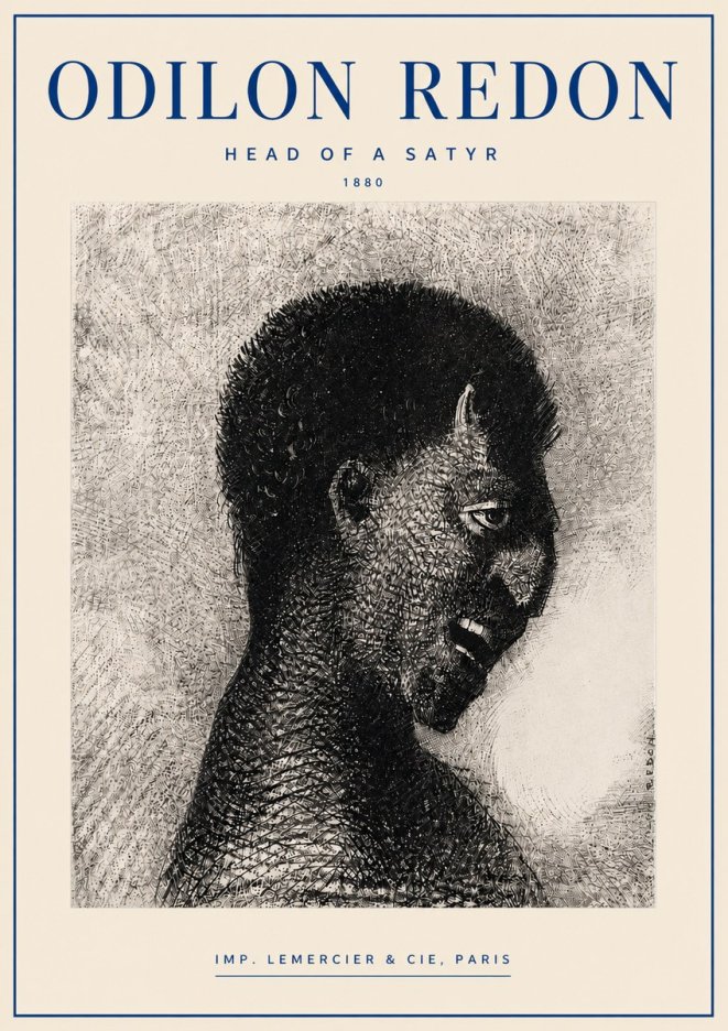 Odilon Redon Head of a Satyr No4 - Póster