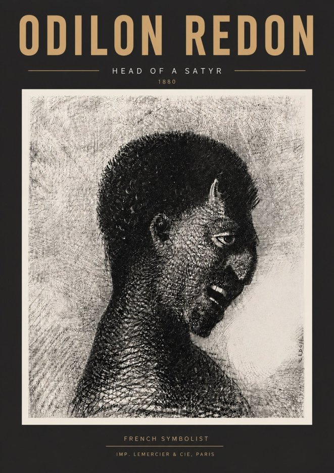Odilon Redon Head of a Satyr No6 - Póster