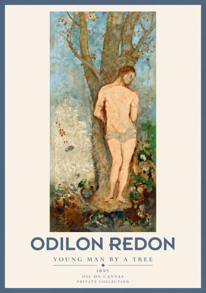 Odilon Redon Young Man by a Tree No4 - Póster