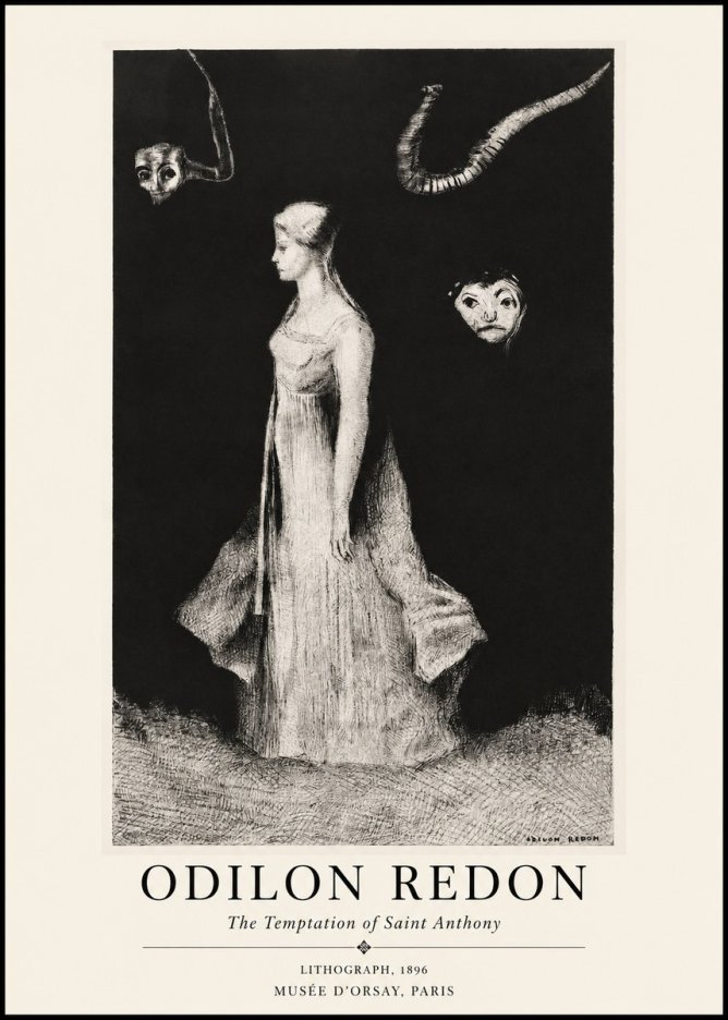 Odilon Redon The Temptation of Saint Anthony No1 - Póster