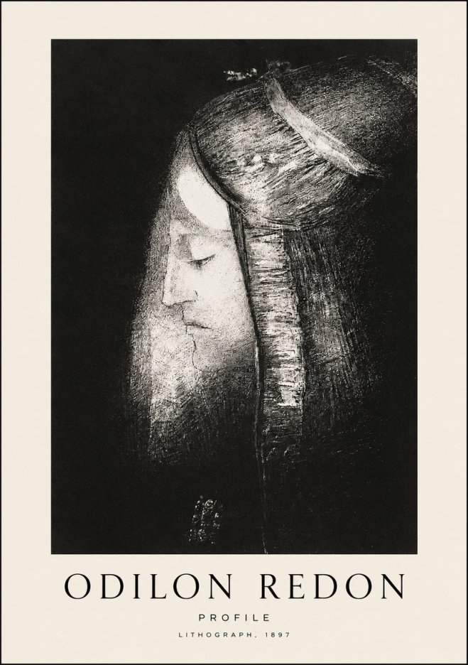 Odilon Redon Profile No1 - Póster