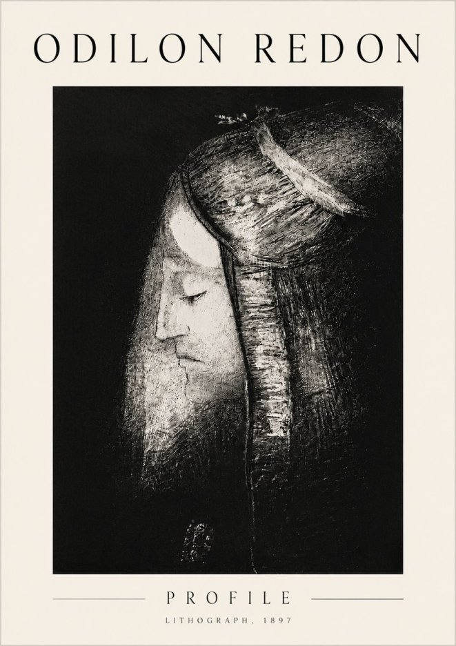 Odilon Redon Profile No6 - Póster