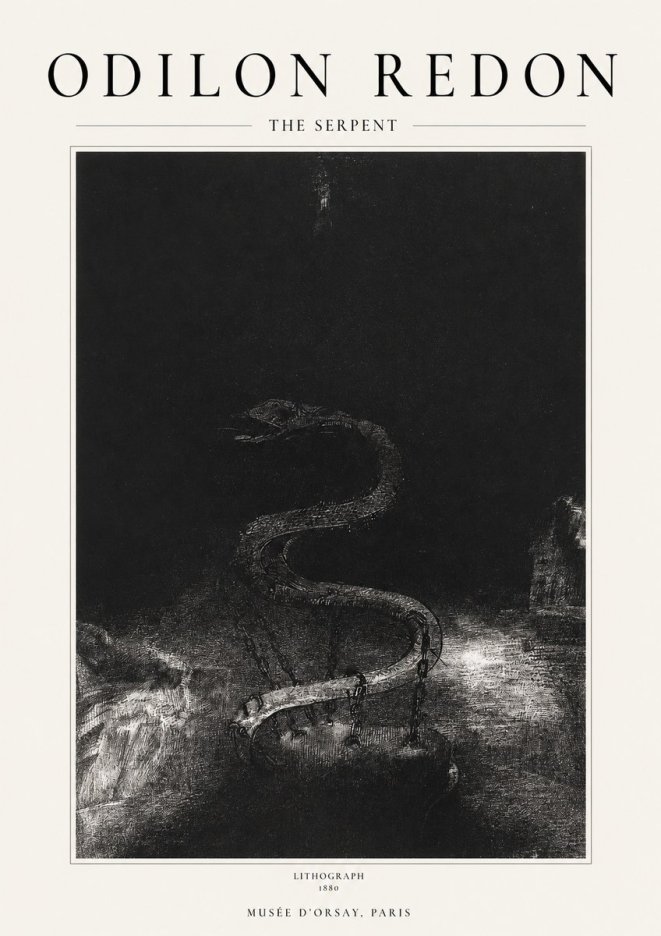 Odilon Redon The Serpent No1 - Póster