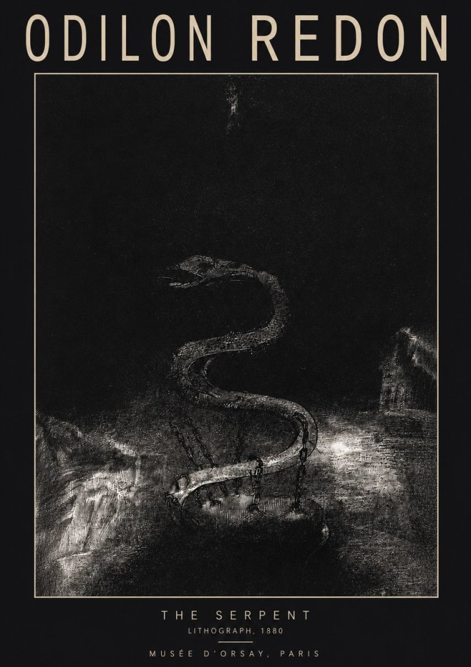 Odilon Redon The Serpent No2 - Póster