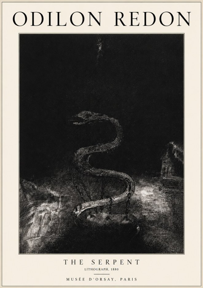 Odilon Redon The Serpent No3 - Póster