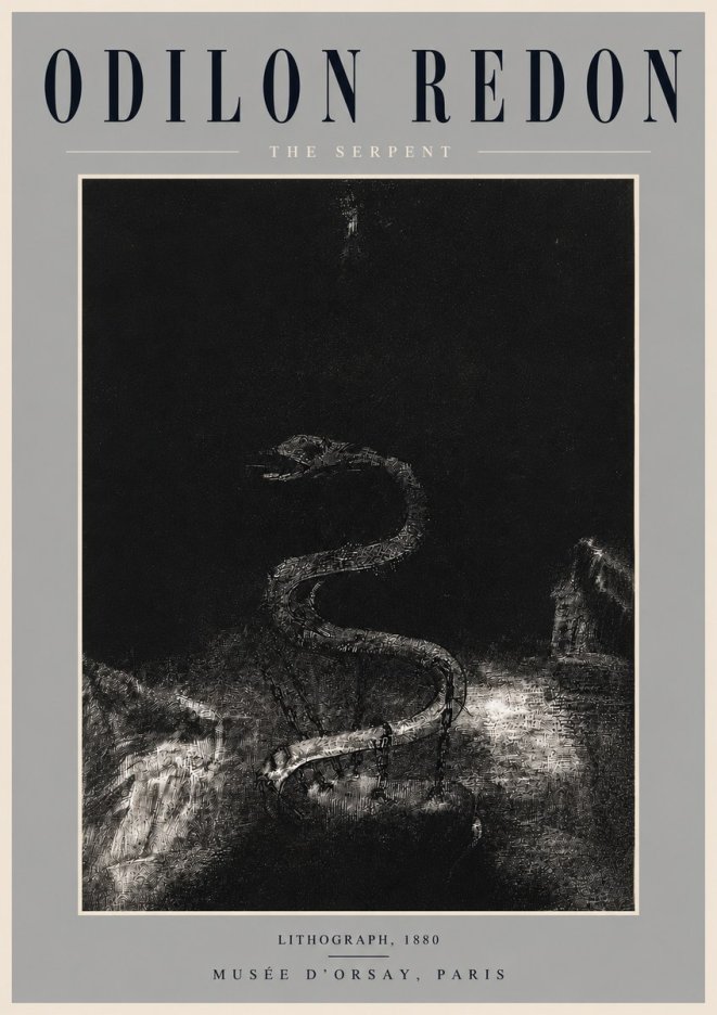 Odilon Redon The Serpent No4 - Póster