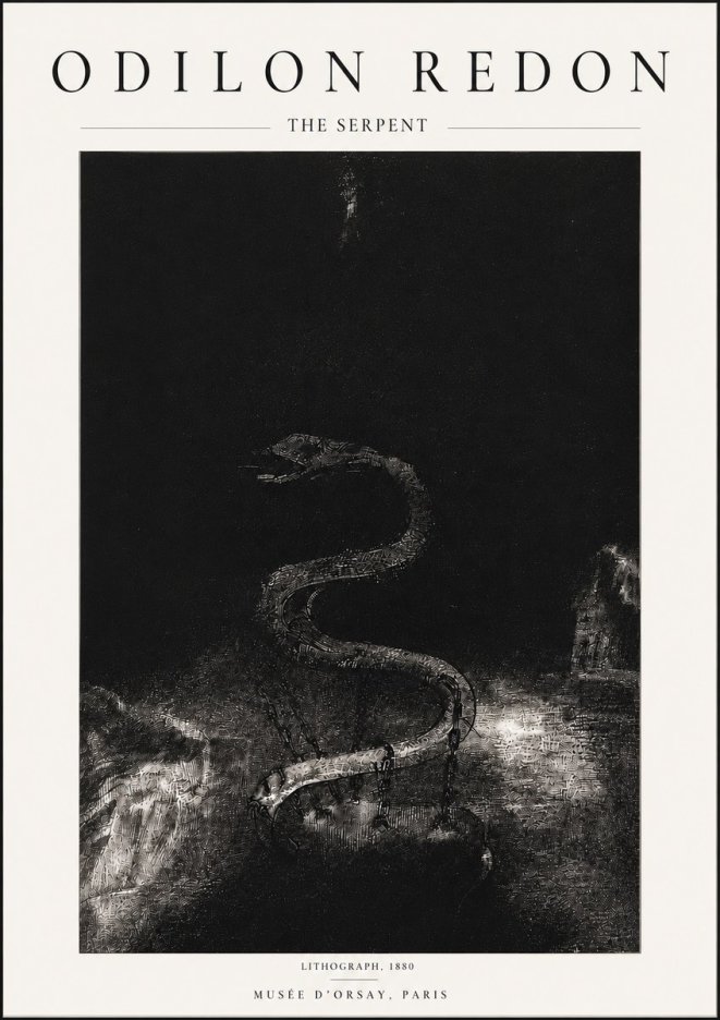 Odilon Redon The Serpent No5 - Póster